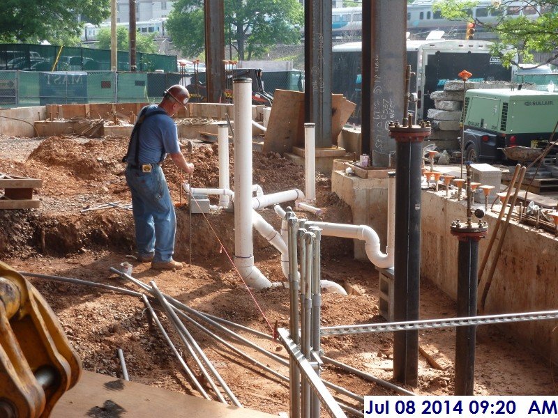 Working on the Sprinkler Room piping Facing East (800x600)